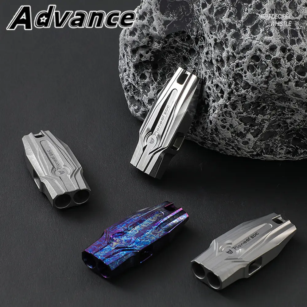 Titanium Alloy Whistle High Decibel Whistle Training Supplies Portable Fashion Pendant Keyring Accessories Outdoor Tools