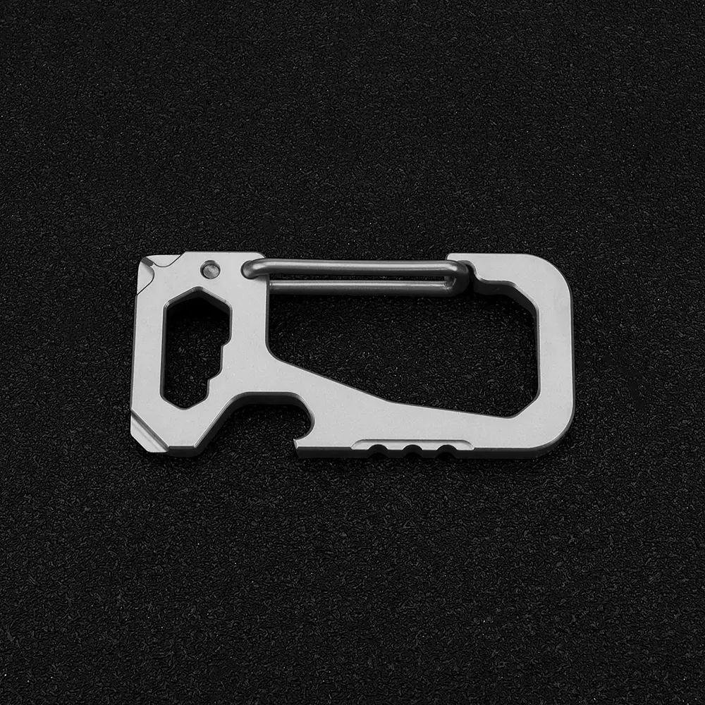 Titanium Alloy Buckle Waist Buckle EDC Keychain Screwdriver Outdoor Tool Bottle Opener