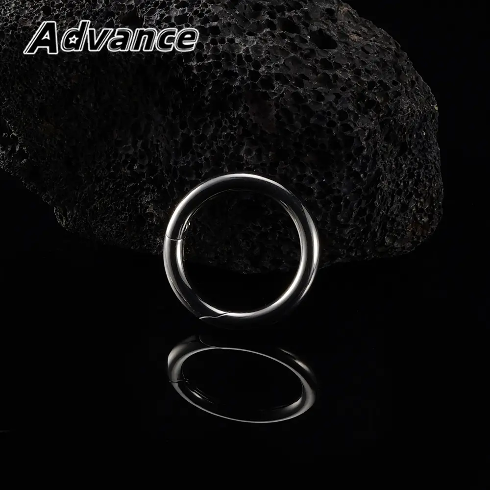 1pc Press Type Keychain Car Keyring Connecting Buckle Circular Ring EDC Outdoor Tool