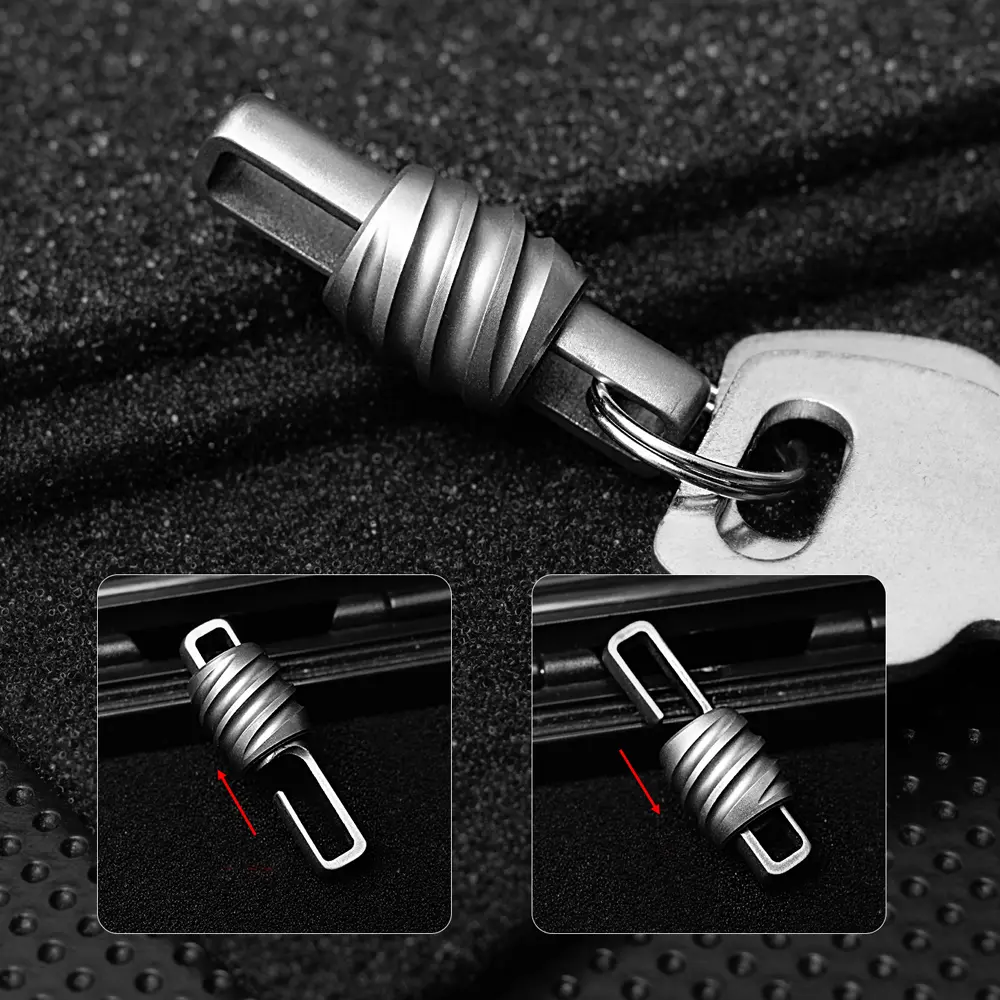 Mini Titanium Alloy Keychain Quick Opening Buckle Outdoor Tool EDC
