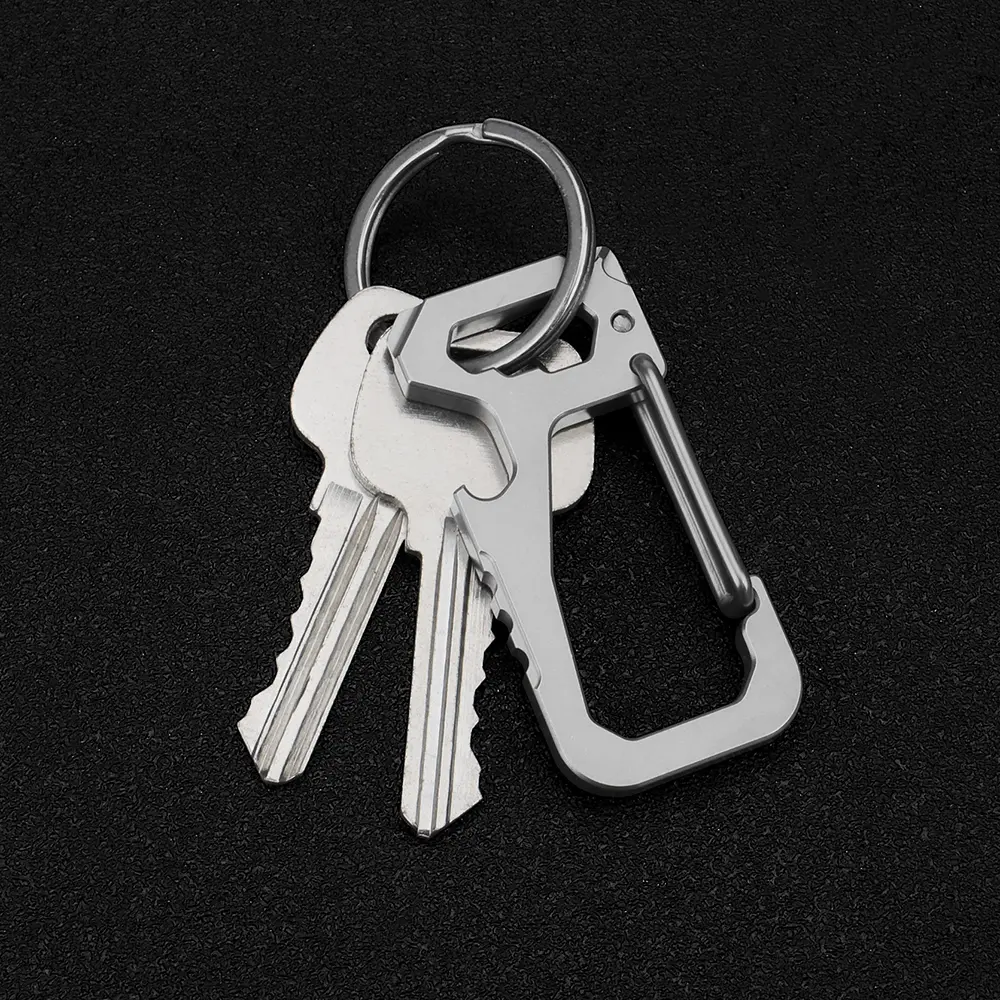 Titanium Alloy Buckle Waist Buckle EDC Keychain Screwdriver Outdoor Tool Bottle Opener