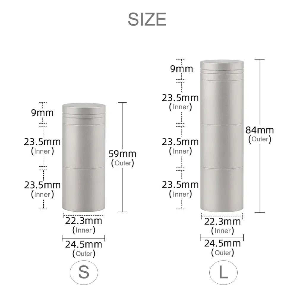 S/L Stainless Steel Multilayer Bottle Waterproof Tank Seal Outdoor EDC Tool