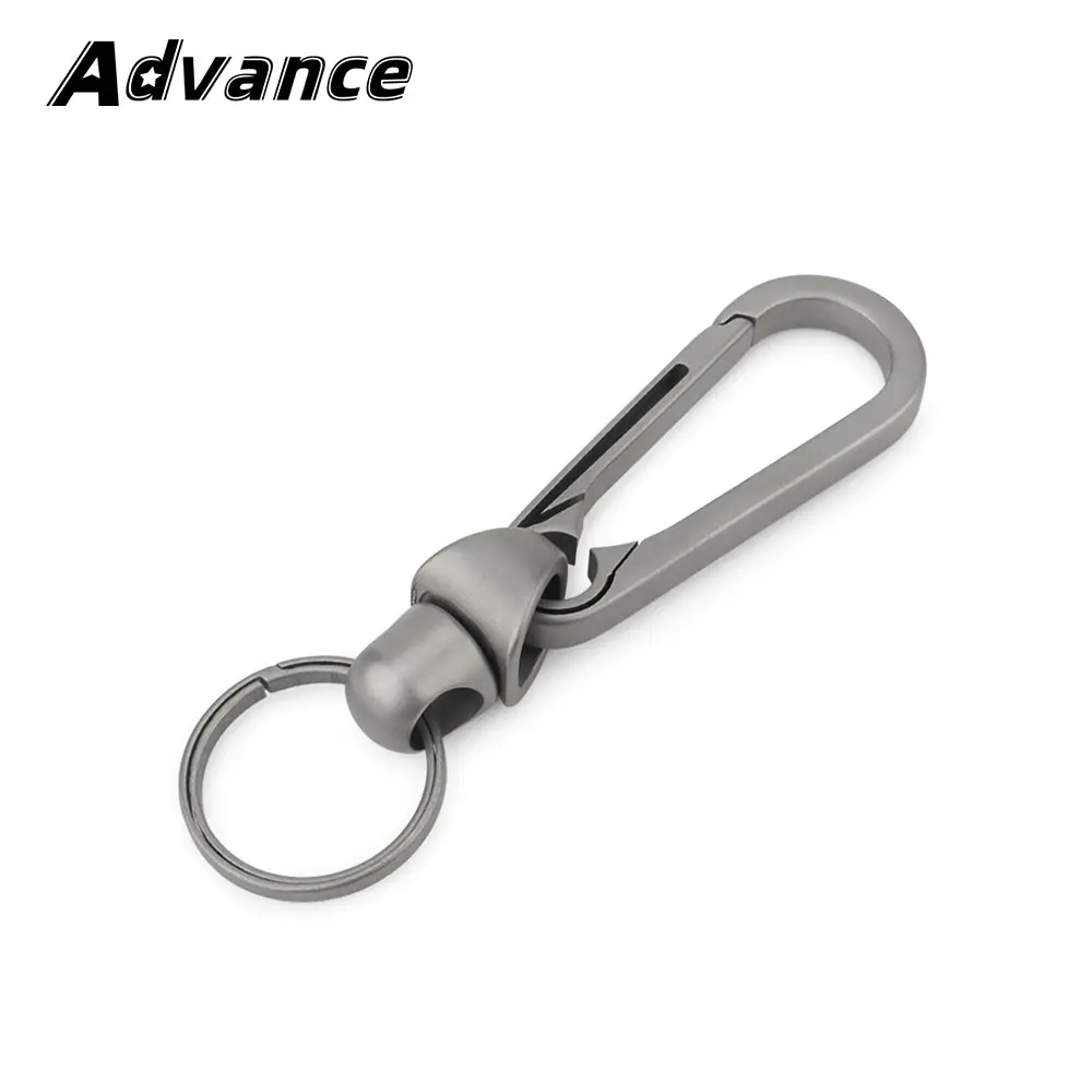 Titanium Alloy Keychain 360° Rotate All-way Connect Accessories Keyring Waist Belt Buckle Unisex Outdoor Tool EDC