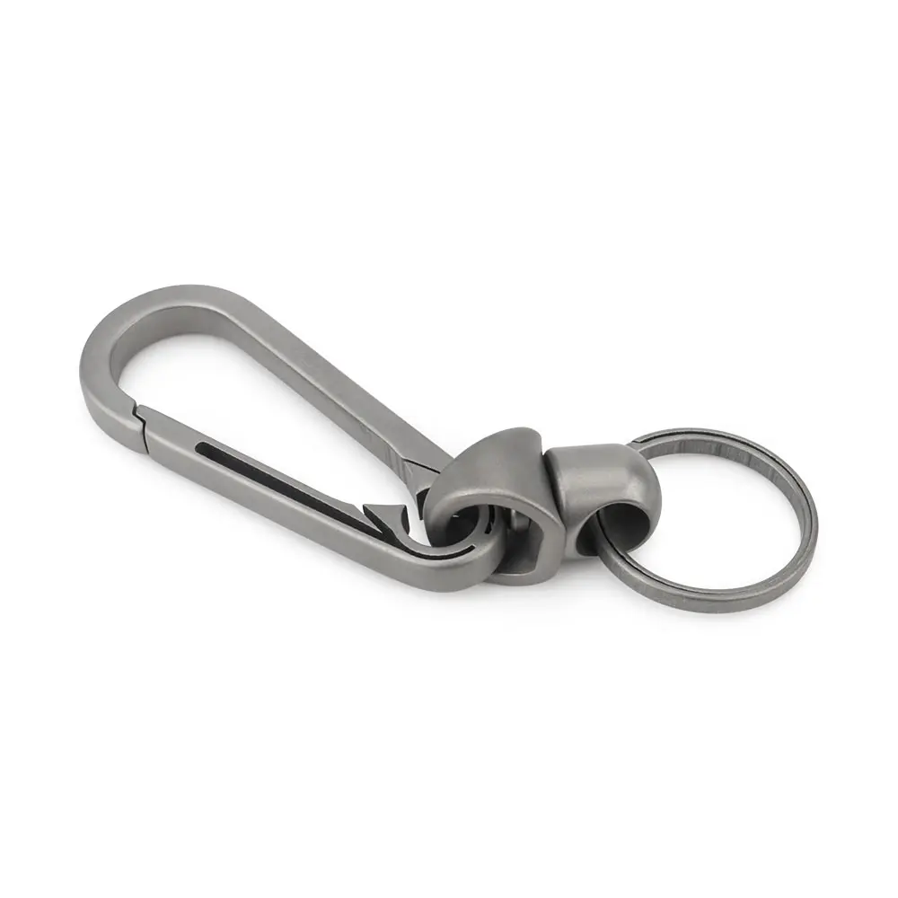 Titanium Alloy Keychain 360° Rotate All-way Connect Accessories Keyring Waist Belt Buckle Unisex Outdoor Tool EDC