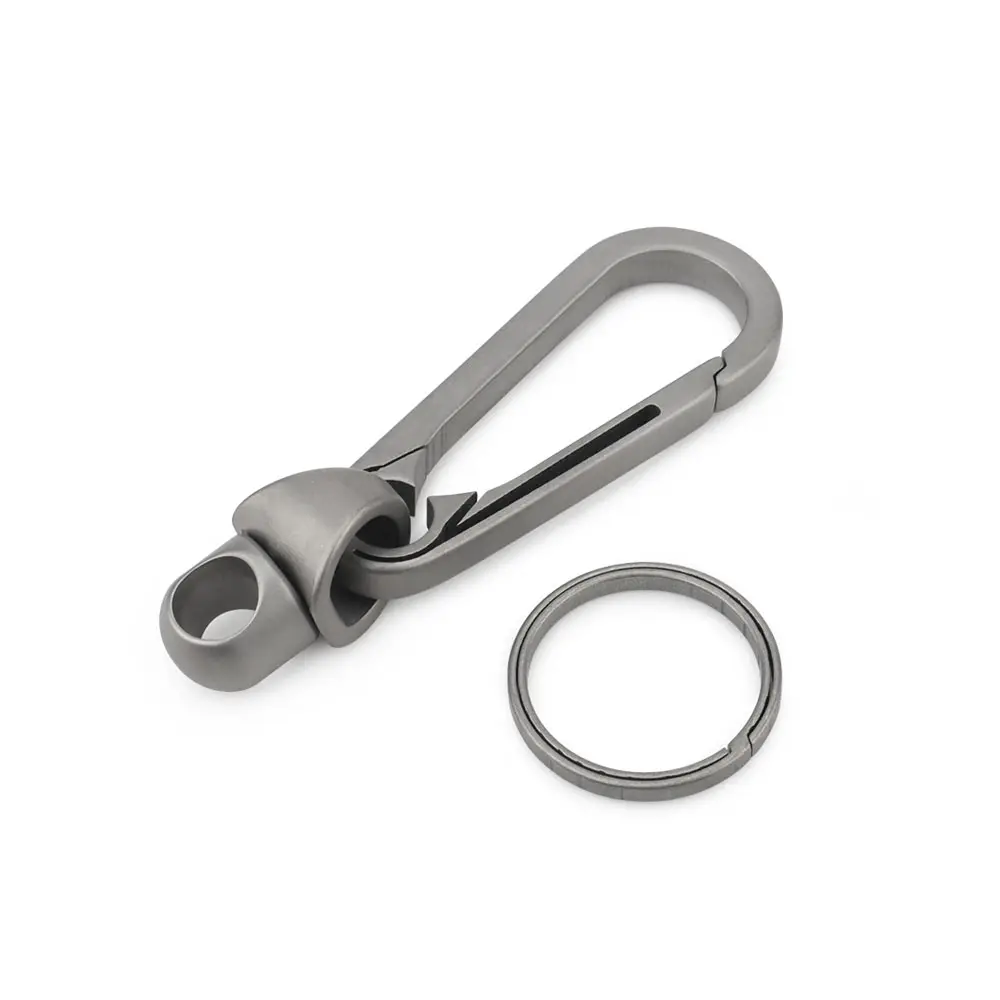Titanium Alloy Keychain 360° Rotate All-way Connect Accessories Keyring Waist Belt Buckle Unisex Outdoor Tool EDC