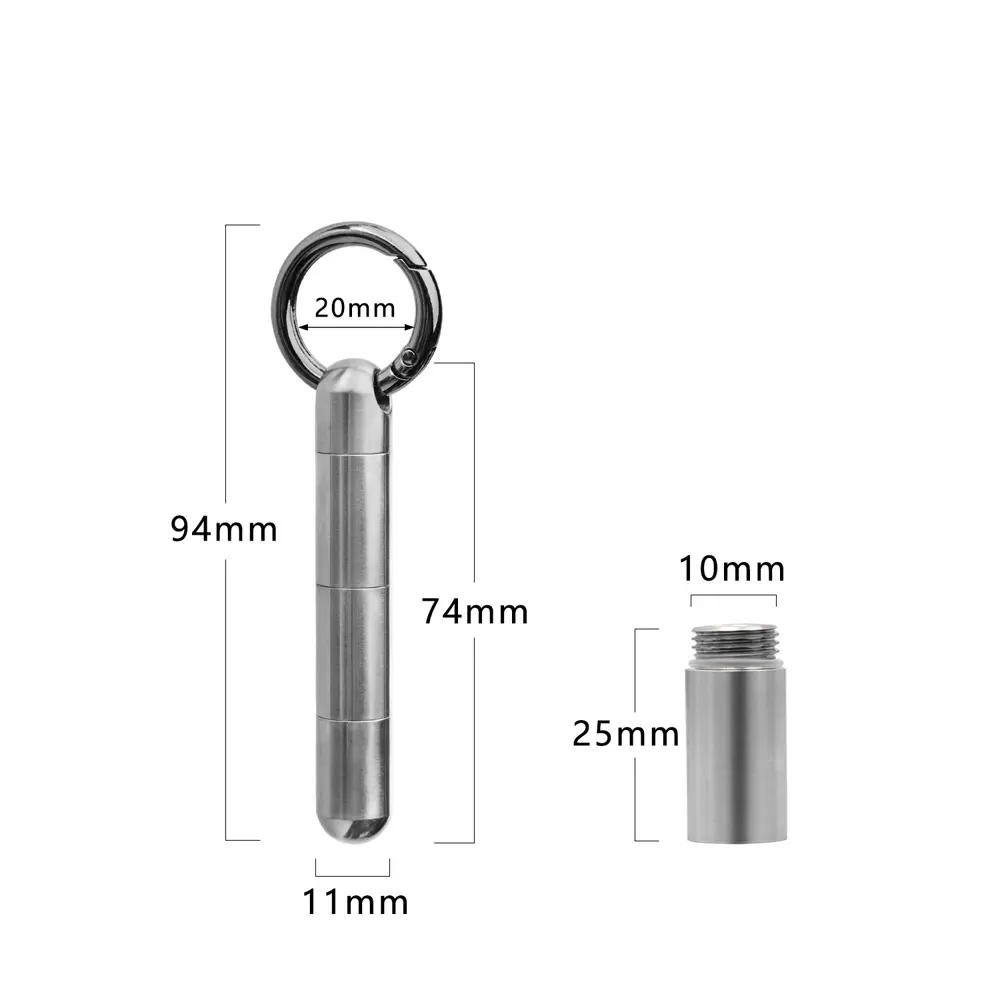 S/M/L Titanium Alloy Multilayer Seal Bottle Waterproof Outdoor EDC Tool Pill Bottles
