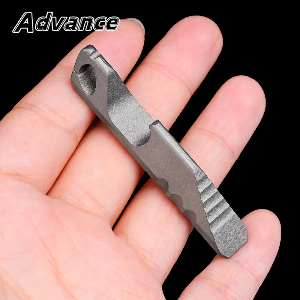 Titanium Alloy Bottle Opener Multi Functional Keychain Pendant Outdoor Tool EDC