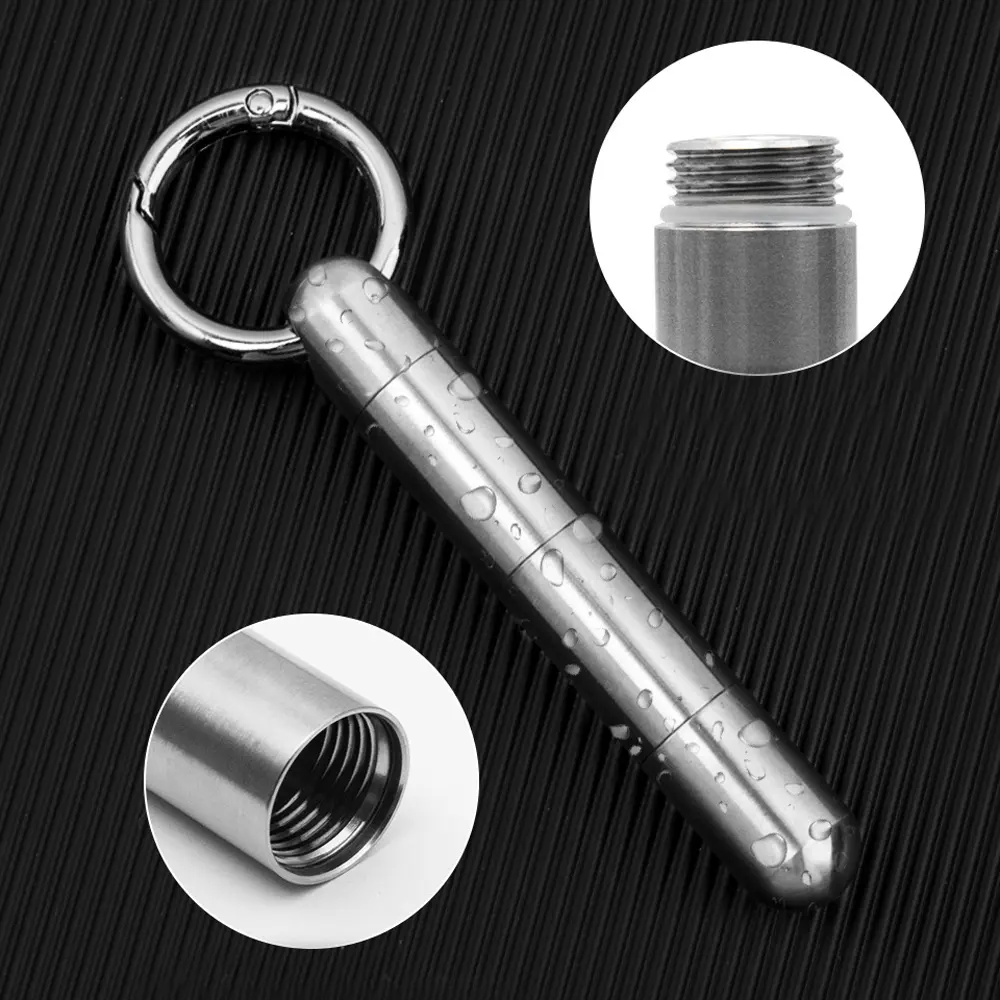 S/M/L Titanium Alloy Multilayer Seal Bottle Waterproof Outdoor EDC Tool Pill Bottles
