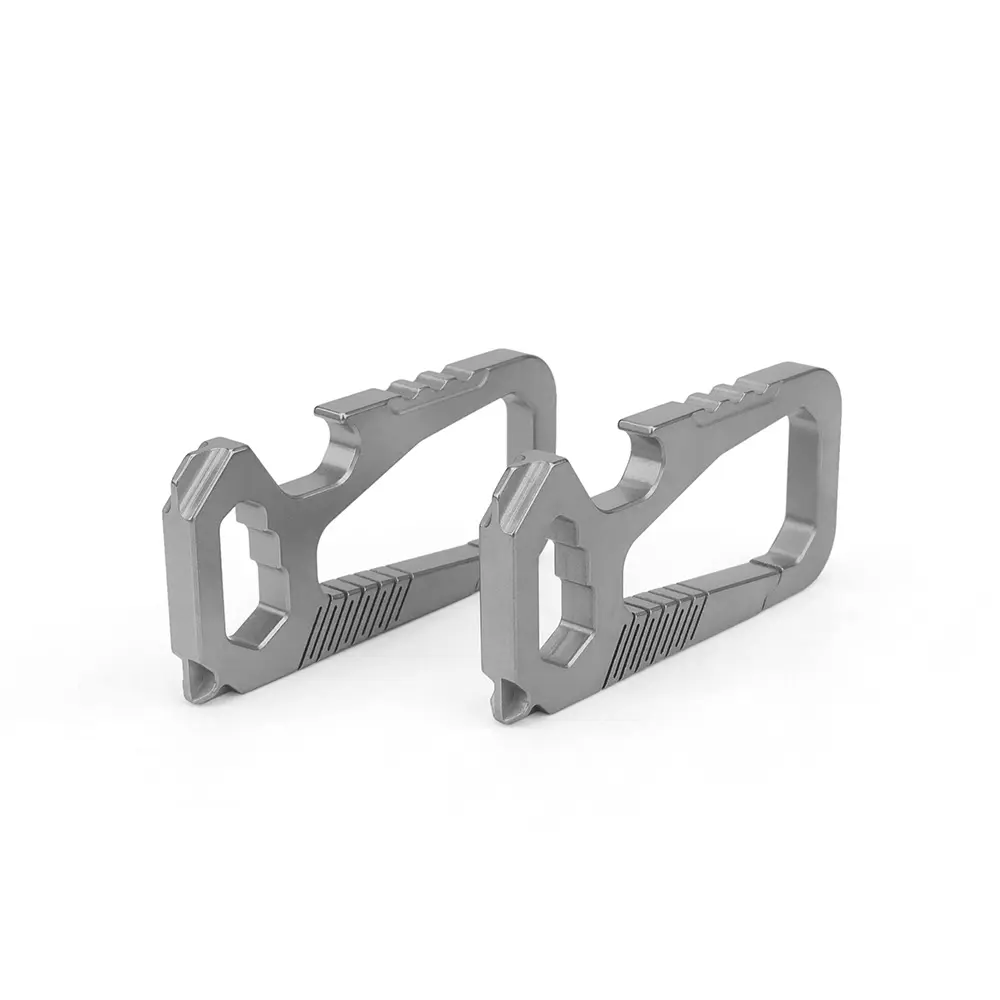 Titanium Alloy Buckle Multi-function Bottle Opener Screwdriver Keychain Outdoor Tool