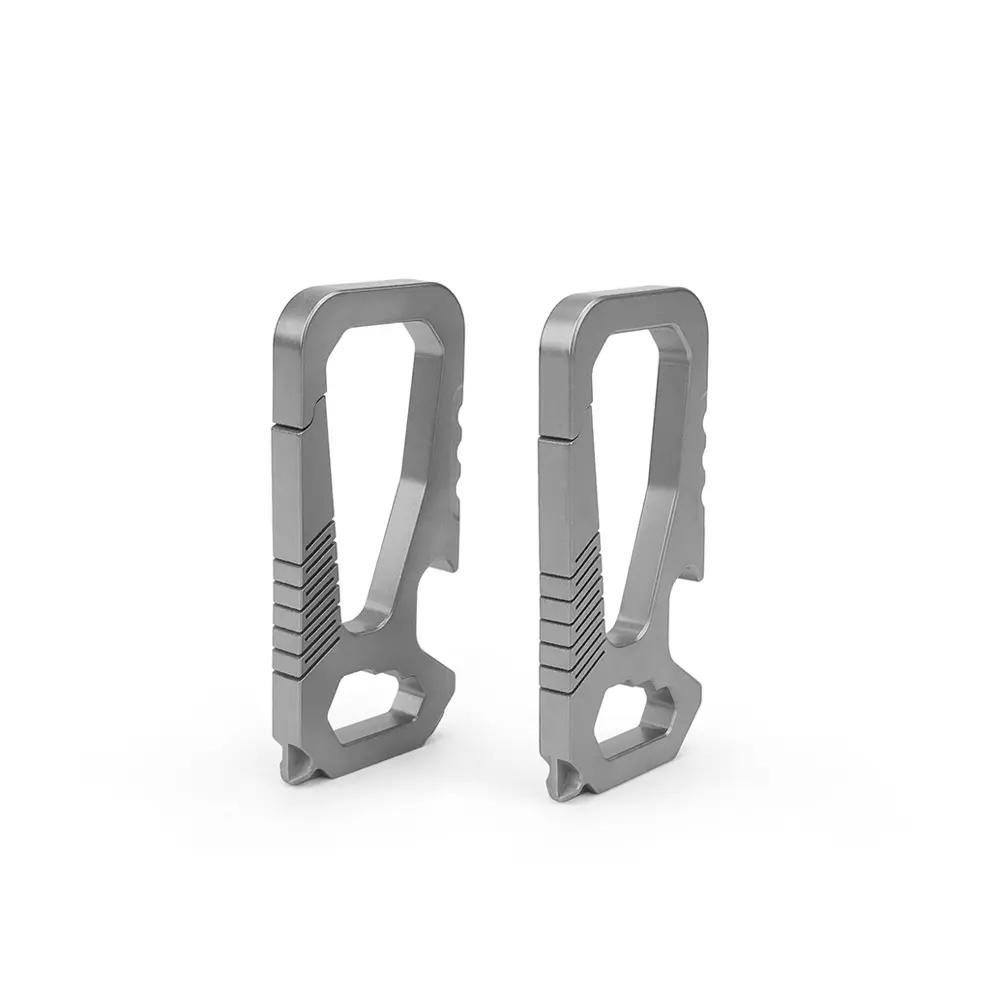 Titanium Alloy Buckle Multi-function Bottle Opener Screwdriver Keychain Outdoor Tool