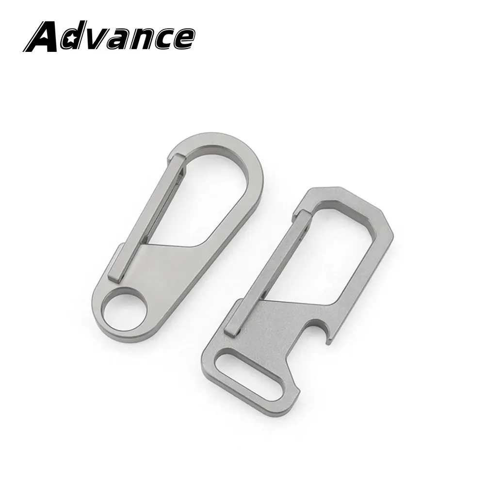 Titanium Alloy Buckle Mechanical Keyring Ring Simple Keychain Belt Buckle Outdoor Tool Accessories