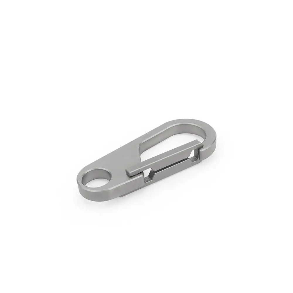 Titanium Alloy Buckle Mechanical Keyring Ring Simple Keychain Belt Buckle Outdoor Tool Accessories