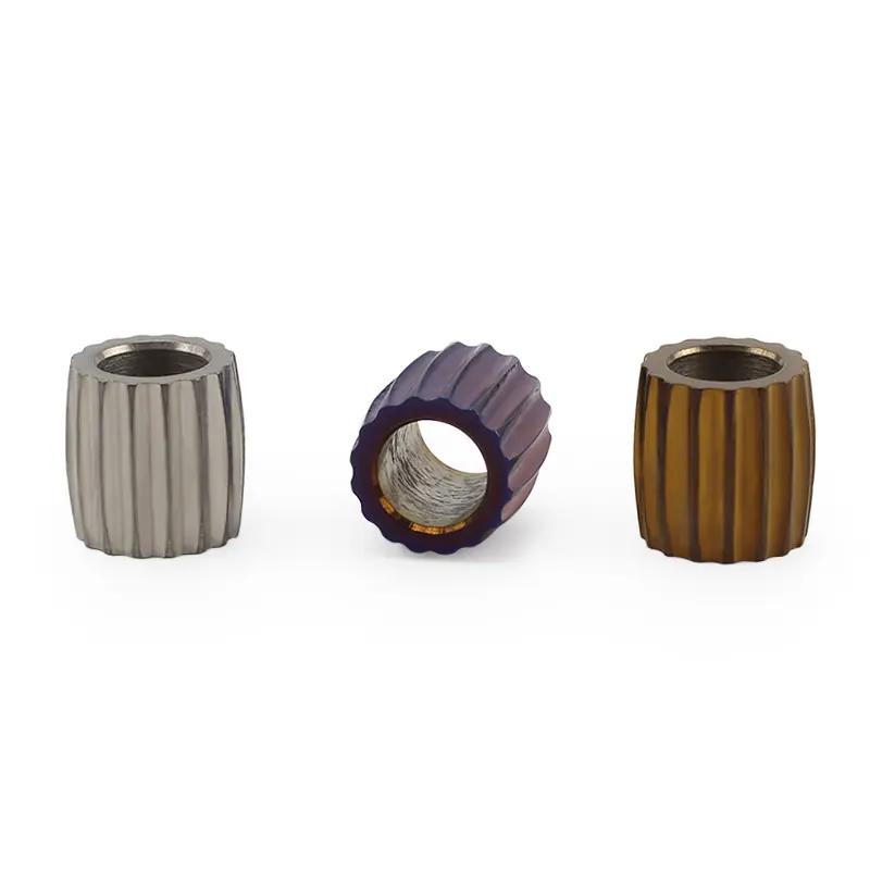 Titanium Alloy Beads Paracord Umbrella Rope Cord Outdoor Cylindrical Bead
