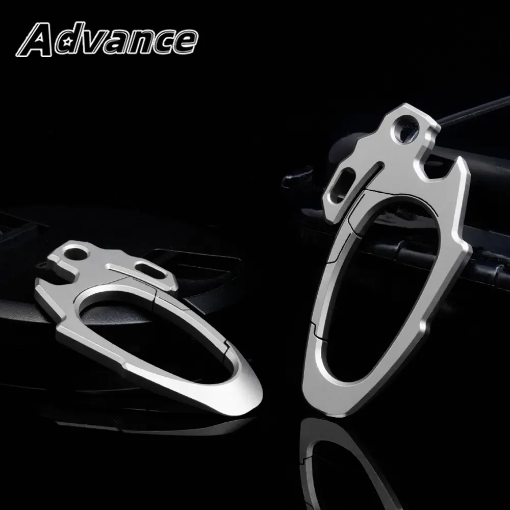 1pc Titanium Alloy Buckle Multi functional Bottle Opener Camping Keychain Accessories Outdoor Small Tool