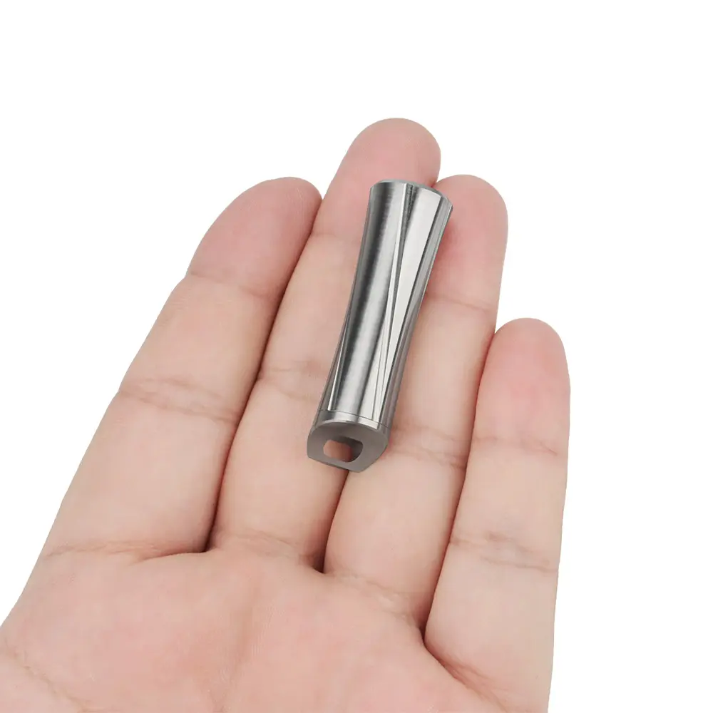 Titanium Alloy Outdoor Portable Waterproof Sealed Bottle Travelling Storage Box Outdoor Tool EDC