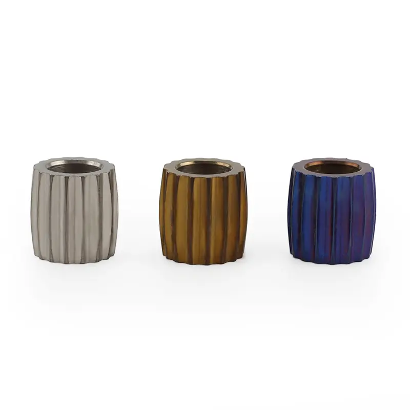 Titanium Alloy Beads Paracord Umbrella Rope Cord Outdoor Cylindrical Bead