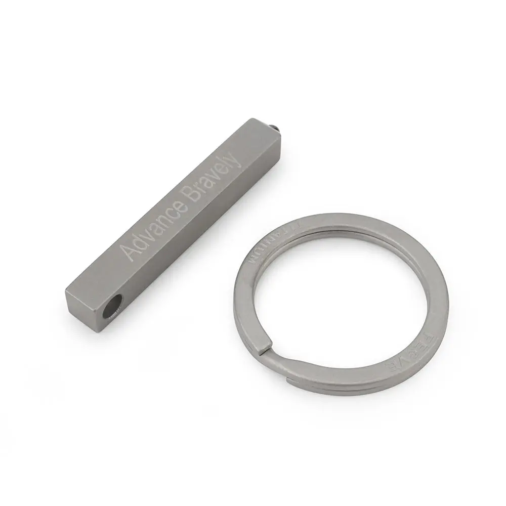 Custom Titanium Alloy Car Keychain Personalized Anti-loss Tag Number Engraving Outdoor Multifunctional Tool EDC