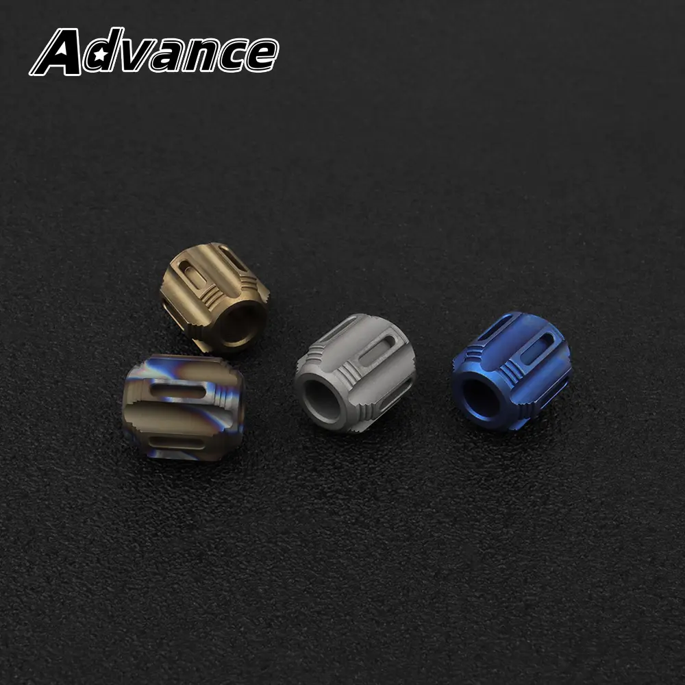 Titanium Alloy Knife Beads Paracord Solid Outdoor Zipper Pull Bead EDC Can Use Tritium Tube Paracord Bead Accessory