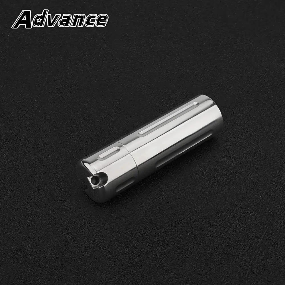 Silvery Titanium Alloy Waterproof Canister Seal Bottle Toothpick Box Outdoor Camping Tool