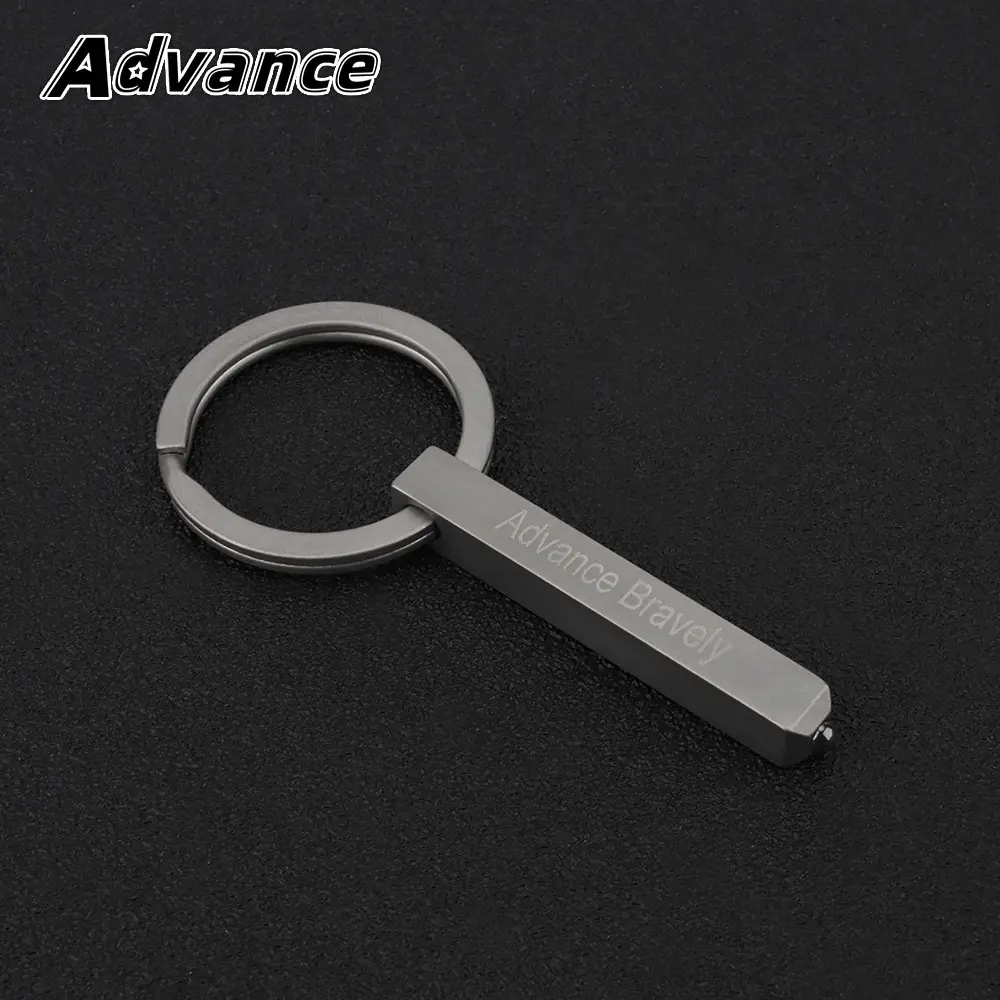 Custom Titanium Alloy Car Keychain Personalized Anti-loss Tag Number Engraving Outdoor Multifunctional Tool EDC