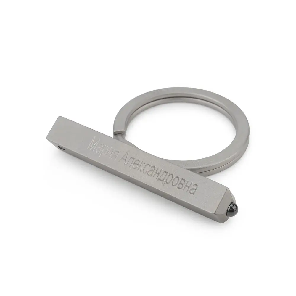 Custom Titanium Alloy Car Keychain Personalized Anti-loss Tag Number Engraving Outdoor Multifunctional Tool EDC