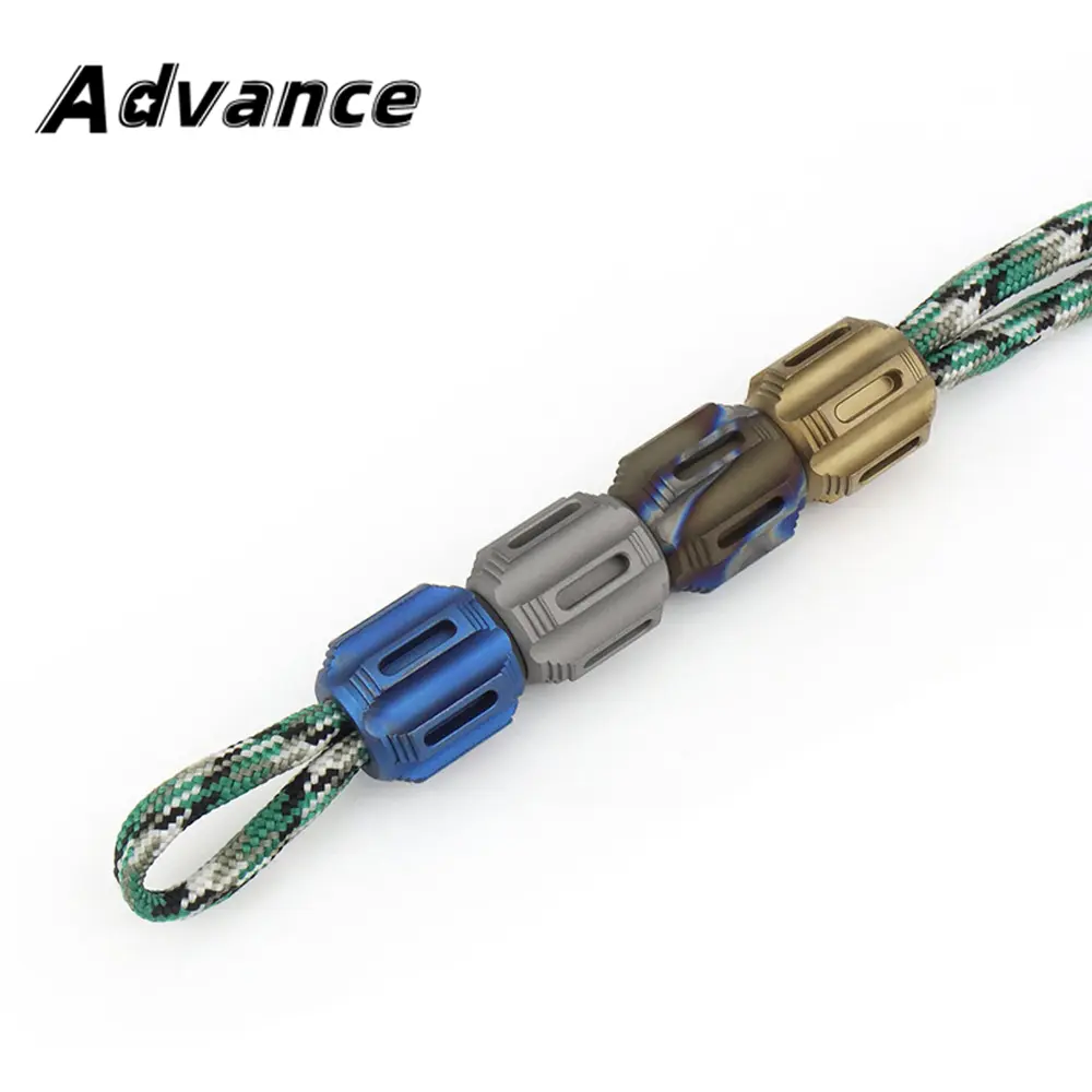 Titanium Alloy Knife Beads Paracord Solid Outdoor Zipper Pull Bead EDC Can Use Tritium Tube Paracord Bead Accessory