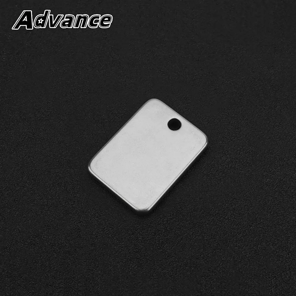 Small Titanium Alloy Blank Plate Keychain Pendant Titanium Outdoor Tool Accessories