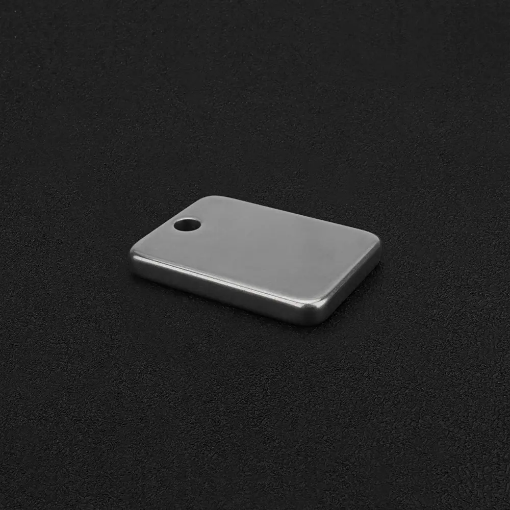 Small Titanium Alloy Blank Plate Keychain Pendant Titanium Outdoor Tool Accessories