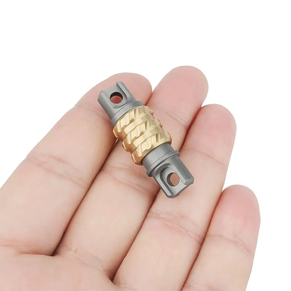 Titanium Alloy Brass Keychain Rotating Key Ring Outdoor Small Tool EDC