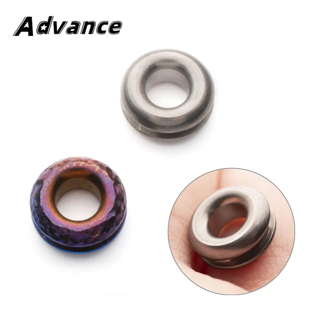 Mini Size Titanium Alloy Small Ring Bead Paracord Rope Beads Keychain DIY Pendant