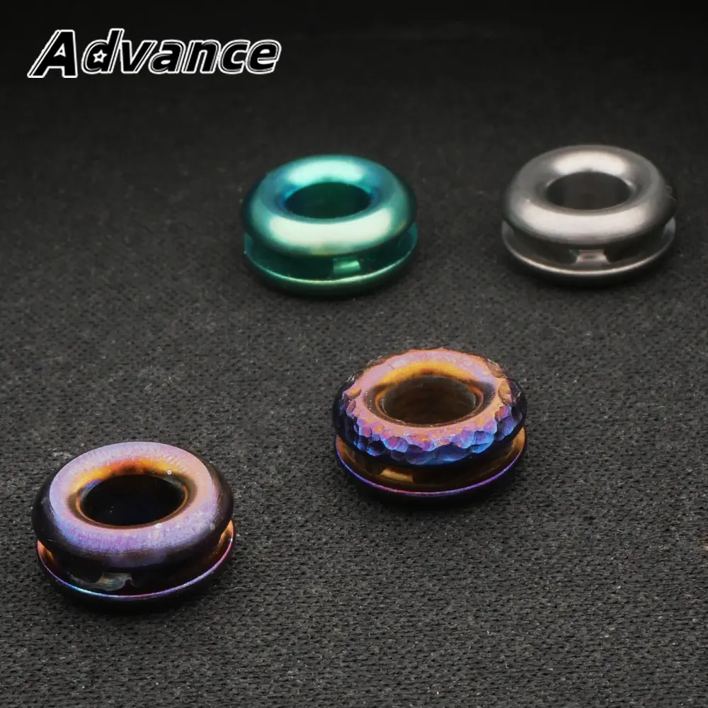 Mini Size Titanium Alloy Small Ring Bead Paracord Rope Beads Keychain DIY Pendant