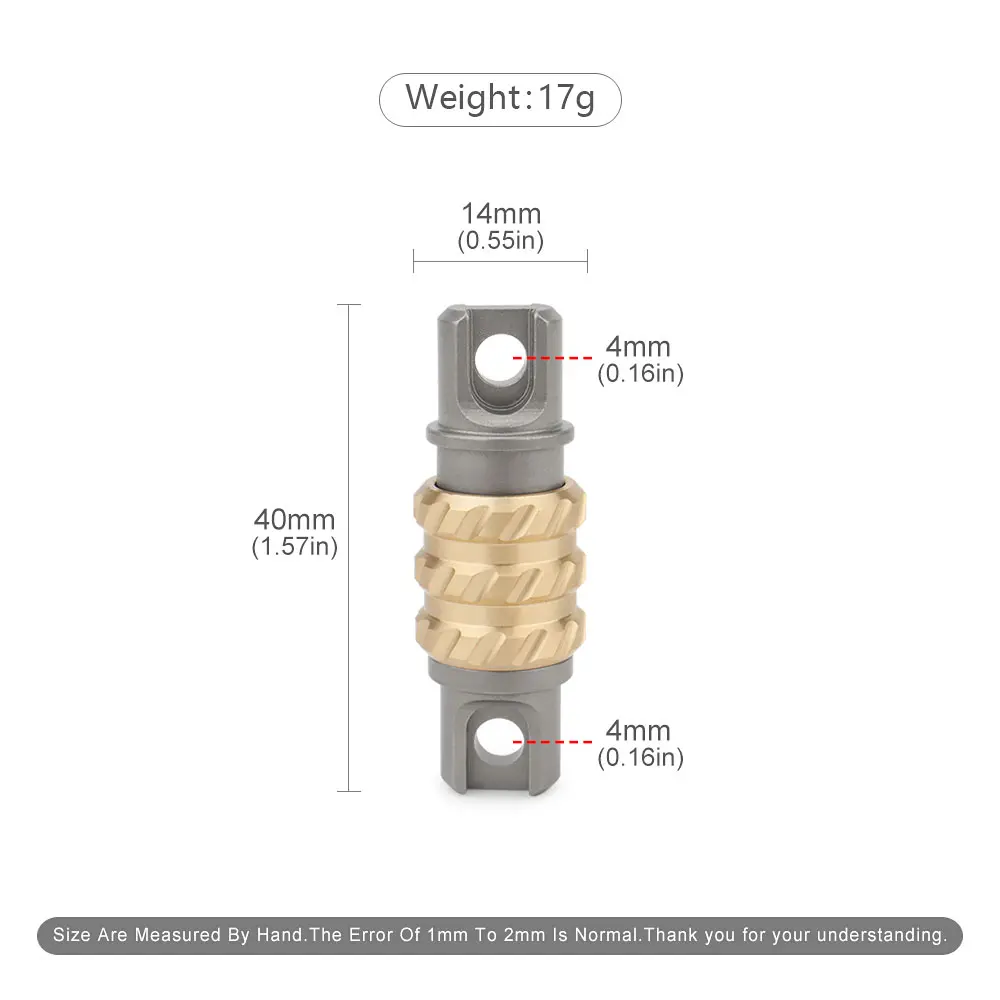 Titanium Alloy Brass Keychain Rotating Key Ring Outdoor Small Tool EDC