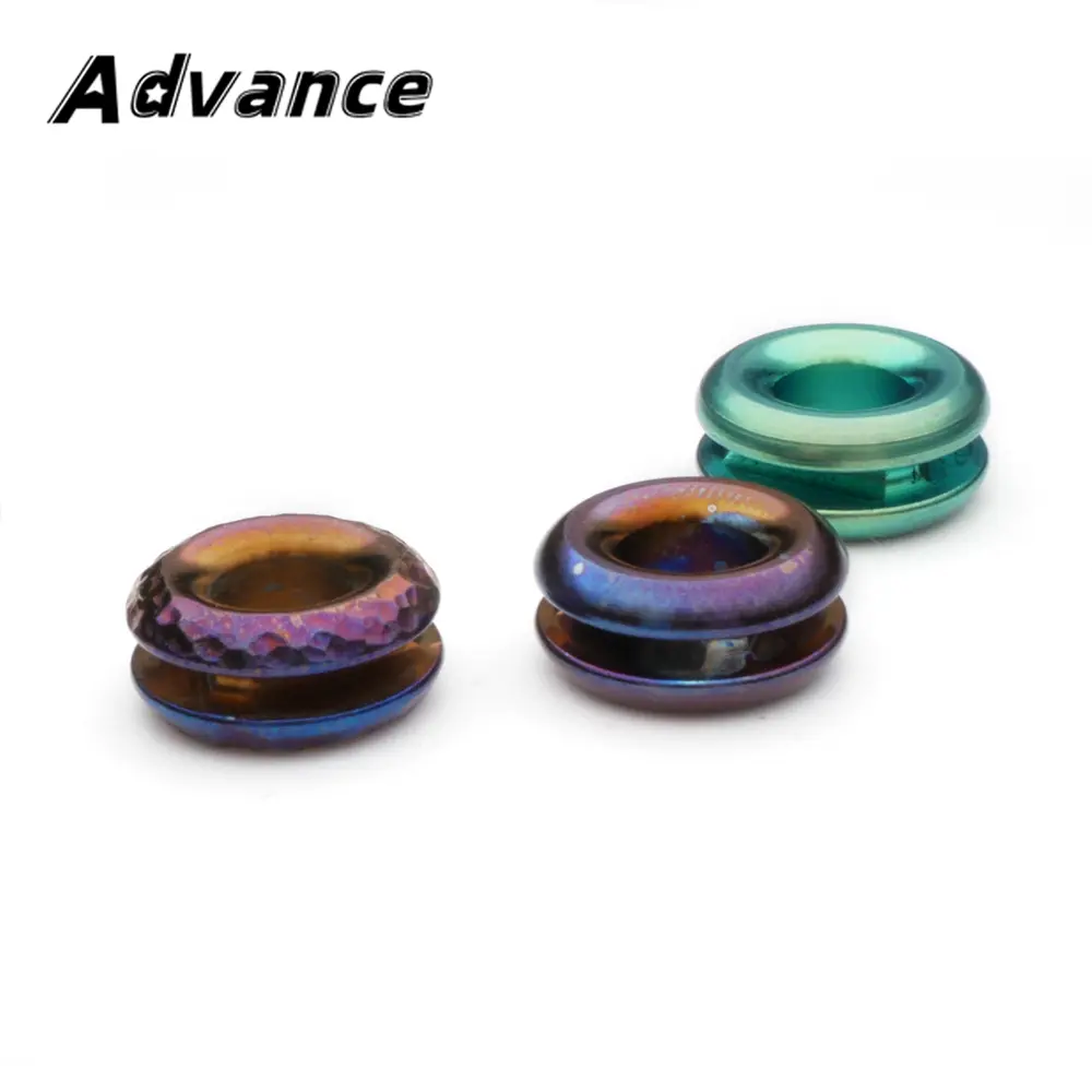 Mini Size Titanium Alloy Small Ring Bead Paracord Rope Beads Keychain DIY Pendant