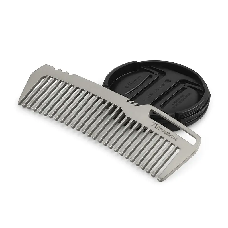 Portable Titanium Alloy Comb EDC Titanium Comb Outdoor Key Chain Small Accessories