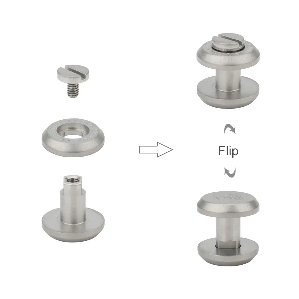 2pcs Titanium Keychain Accessories Titanium Alloy Waist Belt Fixed Screw Pin Buckle Outdoor Tool EDC