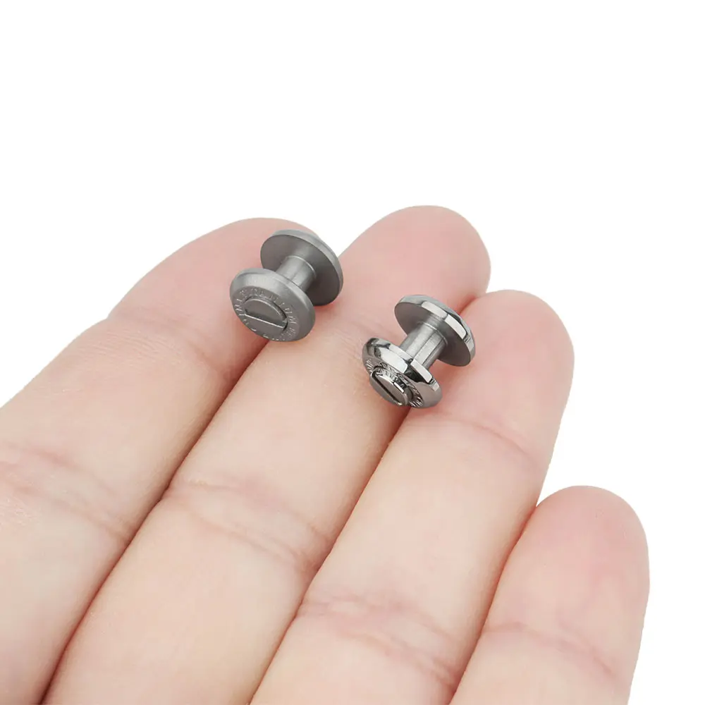 2pcs Titanium Keychain Accessories Titanium Alloy Waist Belt Fixed Screw Pin Buckle Outdoor Tool EDC