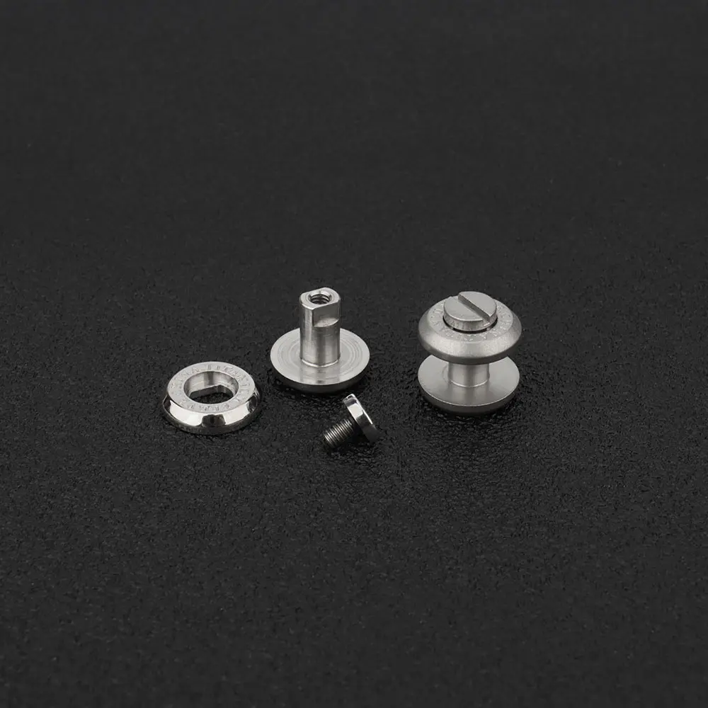 2pcs Titanium Keychain Accessories Titanium Alloy Waist Belt Fixed Screw Pin Buckle Outdoor Tool EDC