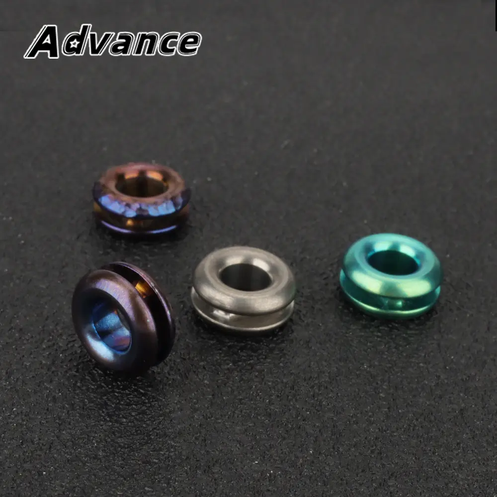 Mini DIY Titanium Alloy Small Bead Bracelet Paracord Rope Bead Key Chain Ring Pendant