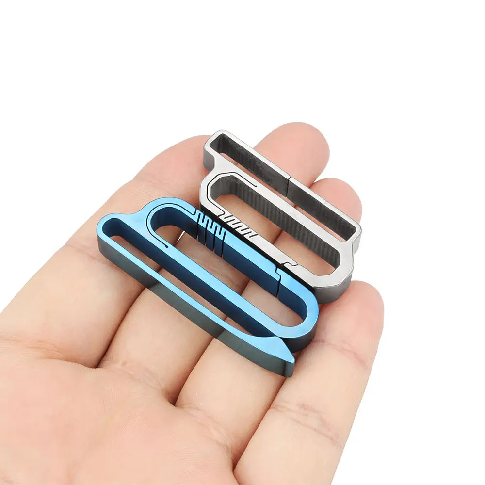 Titanium Belt Buckle Titanium Alloy Clip Pocket Tools Waist Keyring Holder EDC Tool Outdoor
