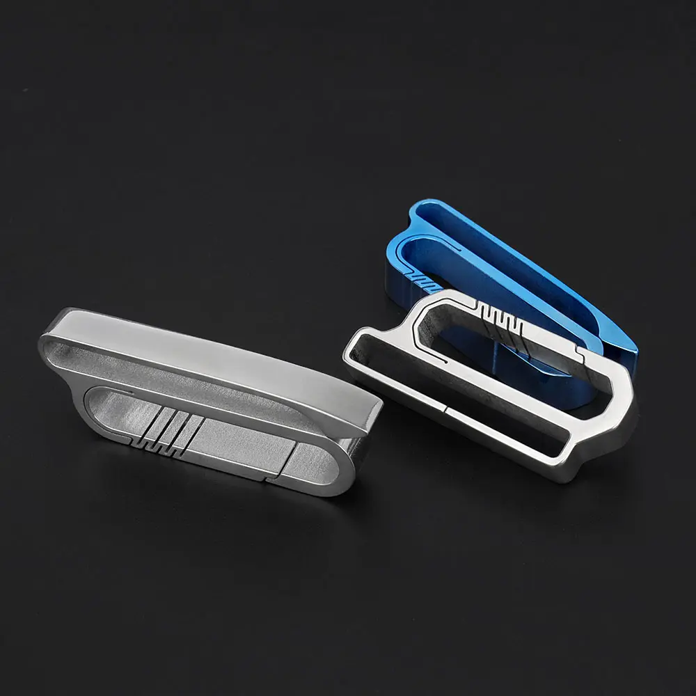 Titanium Belt Buckle Titanium Alloy Clip Pocket Tools Waist Keyring Holder EDC Tool Outdoor