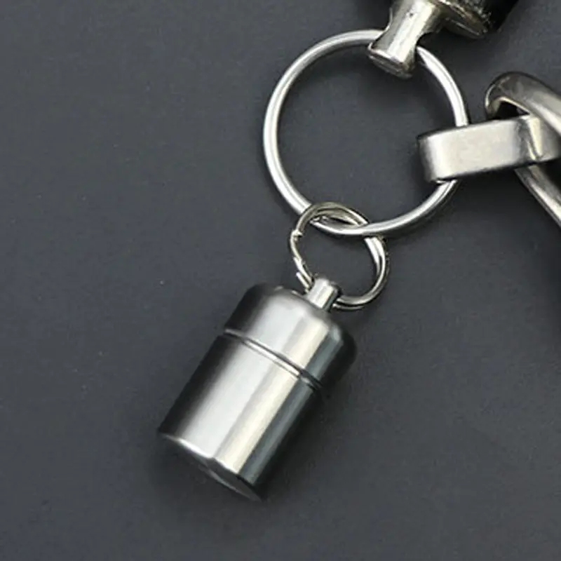 Small Titanium Alloy Waterproof Bottles Canister Titanium Seal Bottle Outdoor Tool