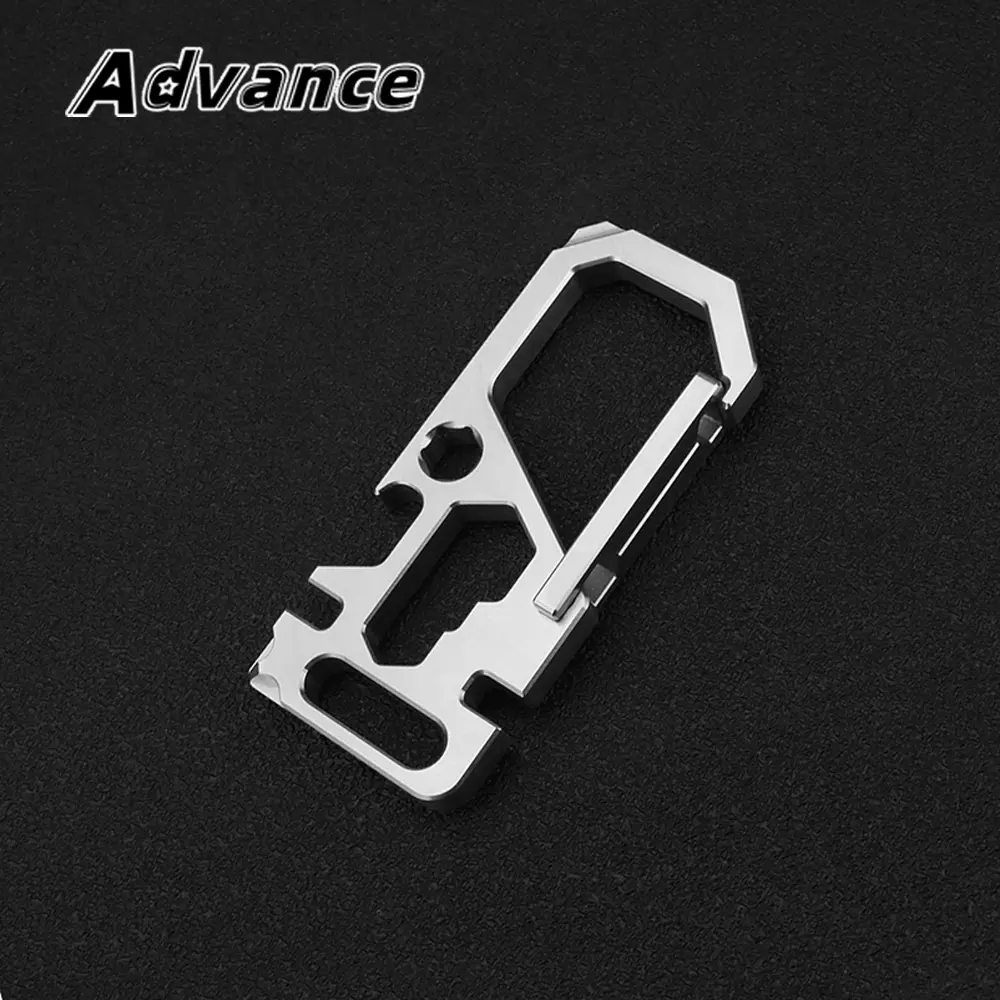 Multi-tool Quick Release Titanium Alloy Buckle Keychain Belt Buckle Outdoor Tool EDC Wrench Screwdriver Bottle Opener