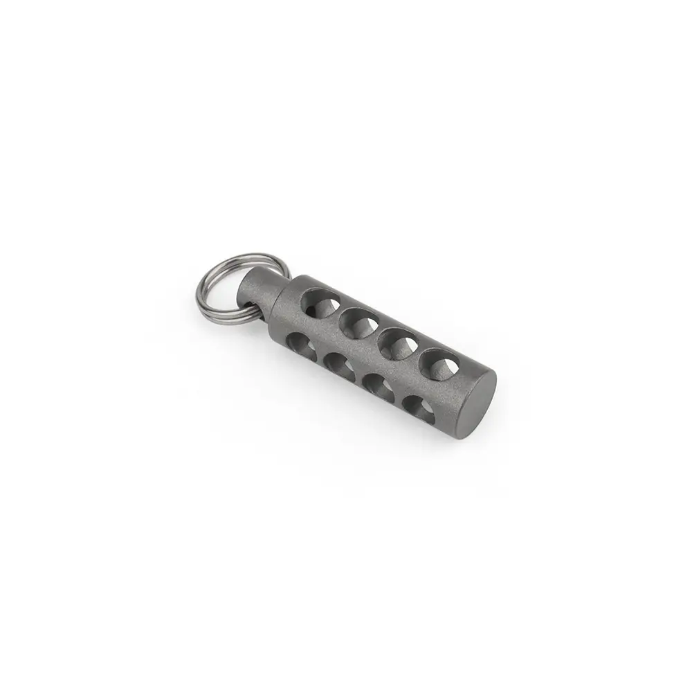 Hollow Tube Titanium Alloy Shell Paracord Bead Keychain Umbrella Rope Pendant Zipper Head Necklace Backpack Accessories