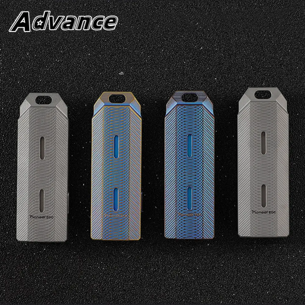 Titanium Alloy Whistle High Decibel Dual Hole Titanium Keychain Portable EDC Outdoor Tool
