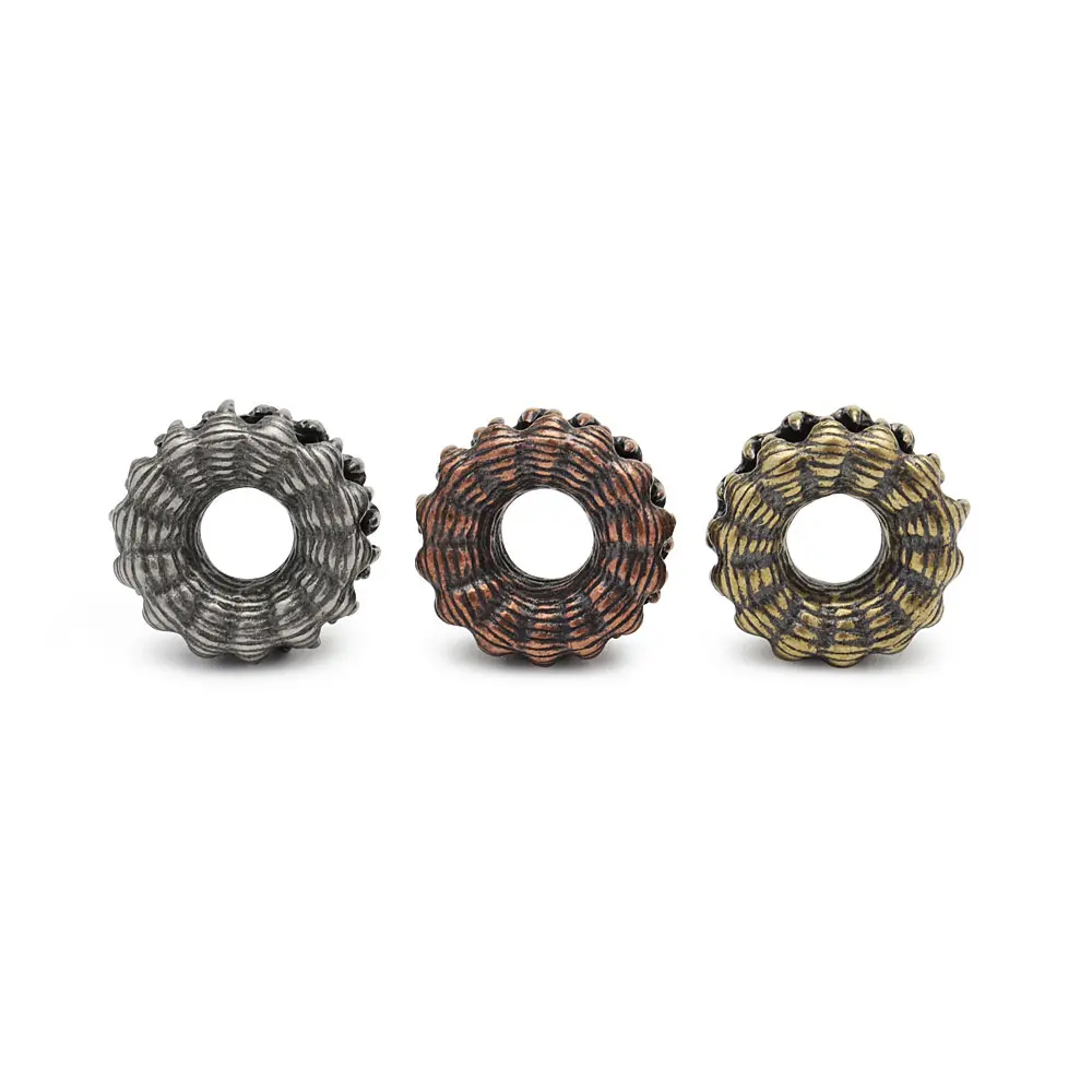 Circle Shape Paracord Bead DIY Copper Bead Lanyard Pendants Key Rings Accessories