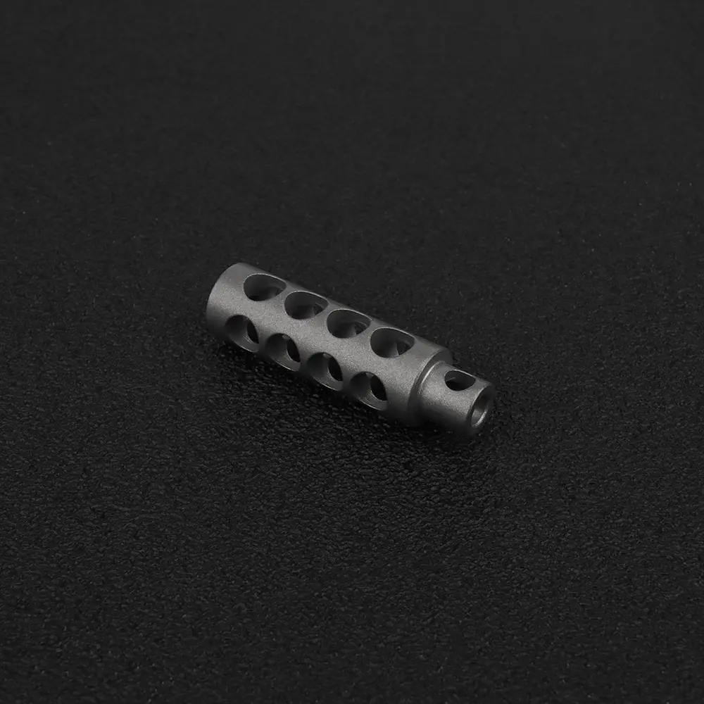Hollow Tube Titanium Alloy Shell Paracord Bead Keychain Umbrella Rope Pendant Zipper Head Necklace Backpack Accessories