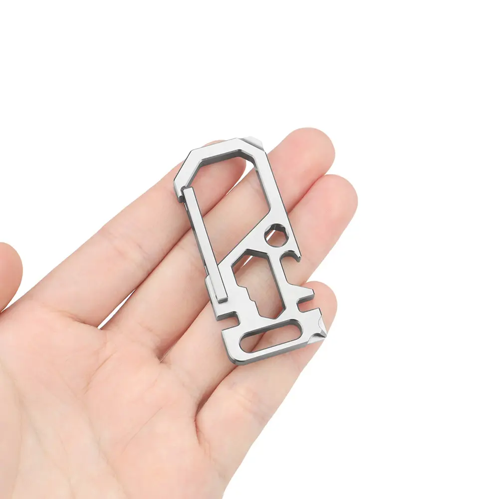 Multi-tool Quick Release Titanium Alloy Buckle Keychain Belt Buckle Outdoor Tool EDC Wrench Screwdriver Bottle Opener
