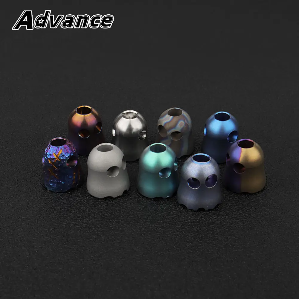 Titanium Alloy Cute Ghost Paracord Bead Pendant Keyring Accessories Backpack Umbrella Rope Beads