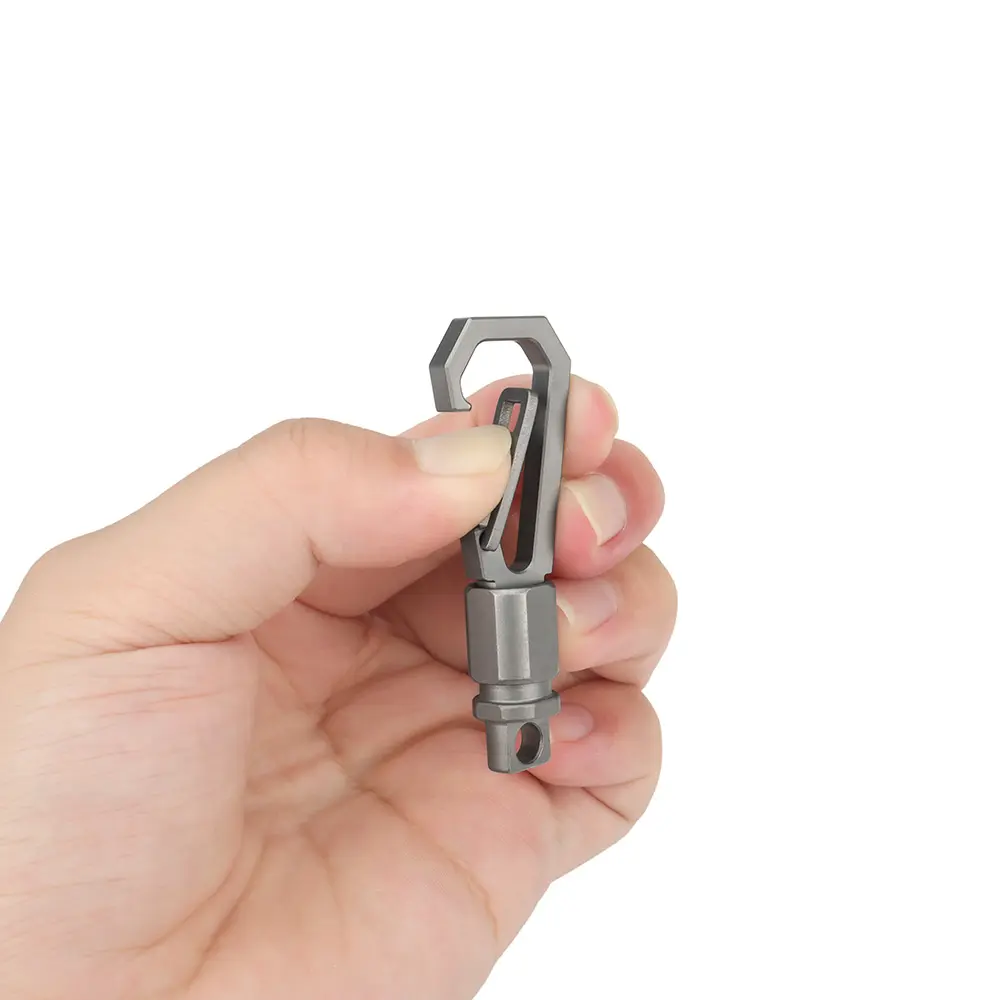 Titanium Alloy Key Ring Rotate Quick Release Type Belt Buckle Outdoor Tool EDC