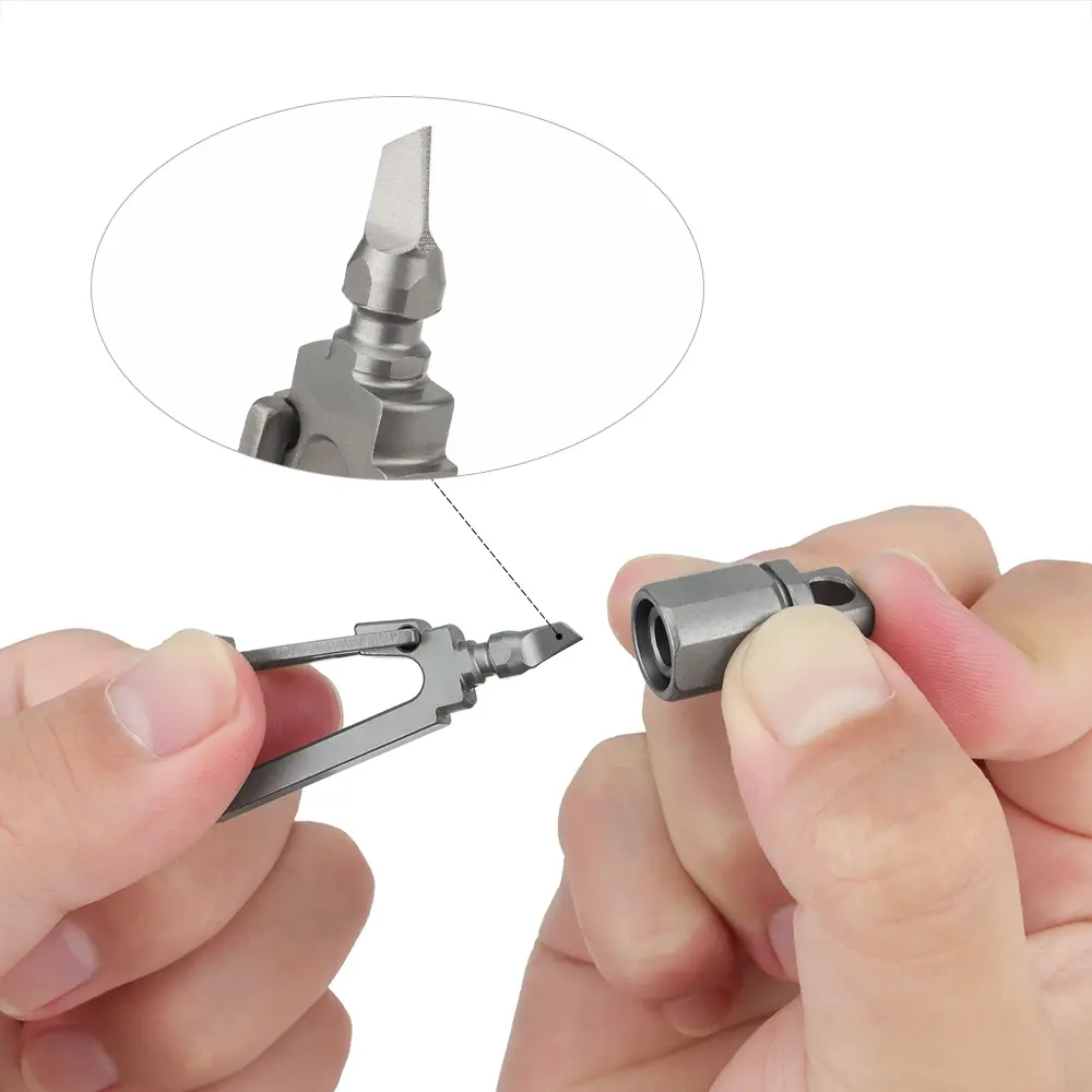 Titanium Alloy Key Ring Rotate Quick Release Type Belt Buckle Outdoor Tool EDC
